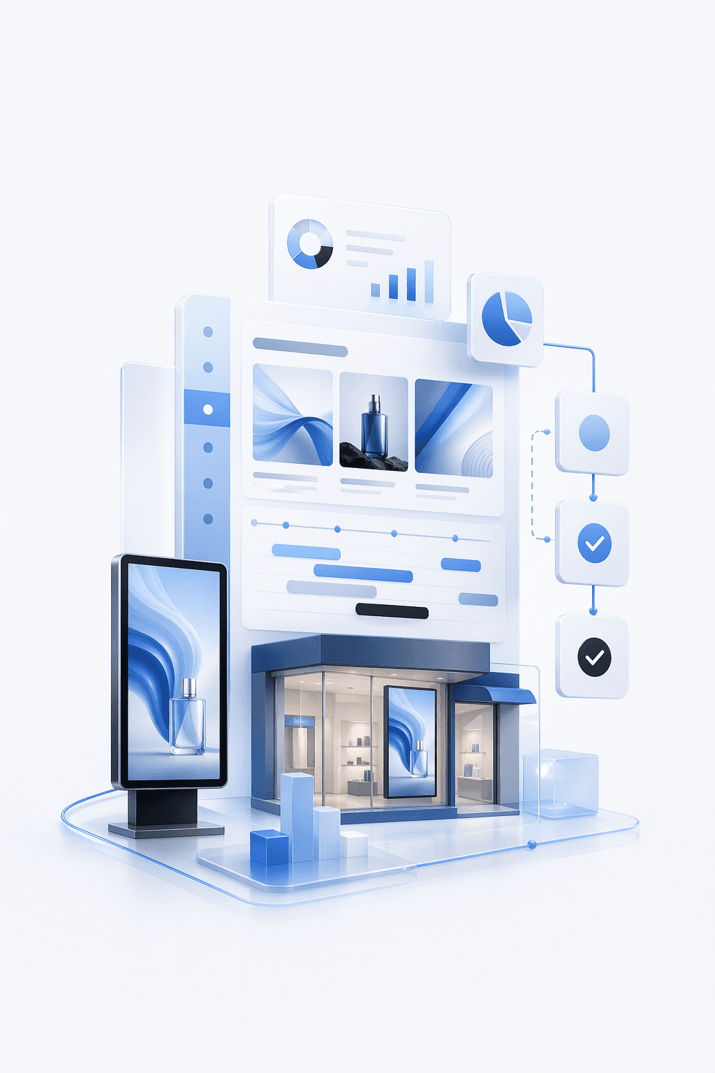 AdFlow AI 운영 일러스트